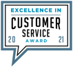 2021 Excellence in Customer Service Award Badge